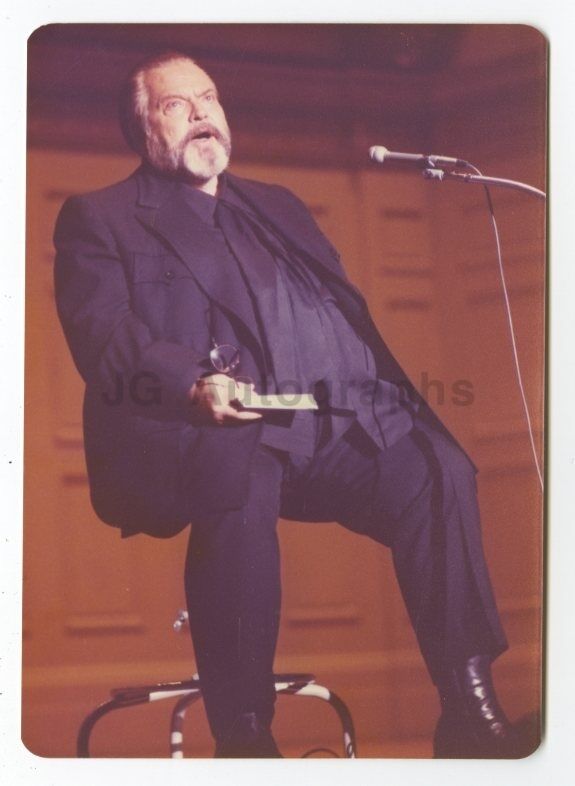 Orson Welles - Vintage Candid Photo Poster painting by Peter Warrack - Previously Unpublished