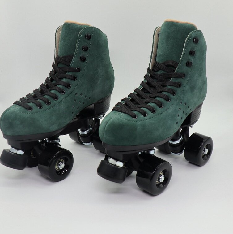 Suede Leather Roller Skates For Men And Women Outdoor、、sdecorshop
