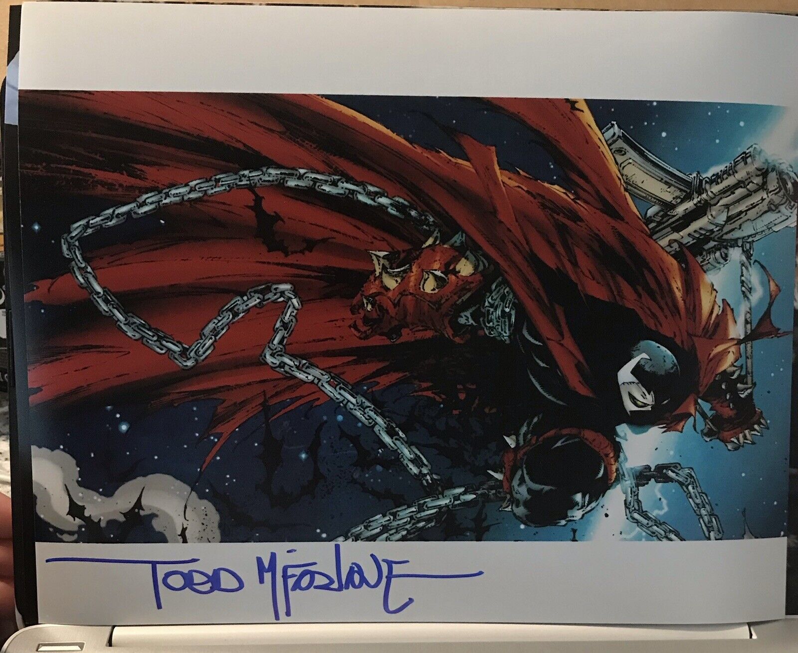 Todd McFarlane spawn Spider-Man 签名亲笔签名 8x10 照片贝克特 BAS COA d1