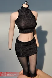 1/6 Female figure tight-fitting shoulder-cut T-shirt bottoming vest clothing model for 12 inch action figure accessories-aliexpress