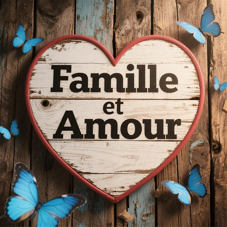 French Family And Love 40*40CM (Canvas) Full Round Drill Diamond Painting gbfke