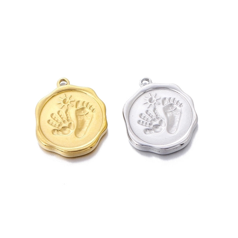 1 Piece 16*20mm 304 Stainless Steel Geometric Pendant