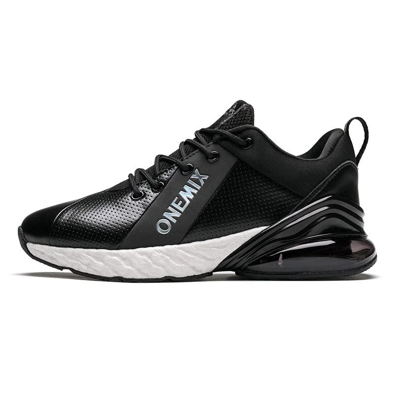 ONEMIX Air 270 Men's Breathable Running Shoes Sport New jogging shoes shock absorption cushion soft midsole leather Max shoes