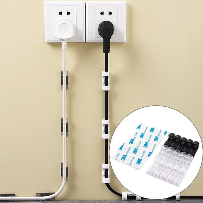 20PCS Cable Organizer Clips Desktop & Workstation Wire Manager Cord Holder