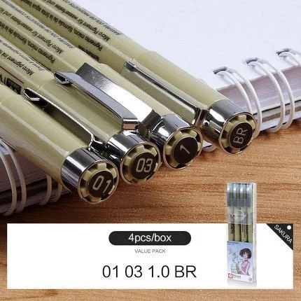 JIANWU Japan Sakura fine line pen marker pen 0.5 0.3 0.8 Various sizes Thread drawing pen Color pen lot Painting supplies