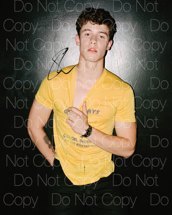 Shawn Mendes signed In My Blood sexy hot 8X10 Photo Poster painting picture poster autograph RP