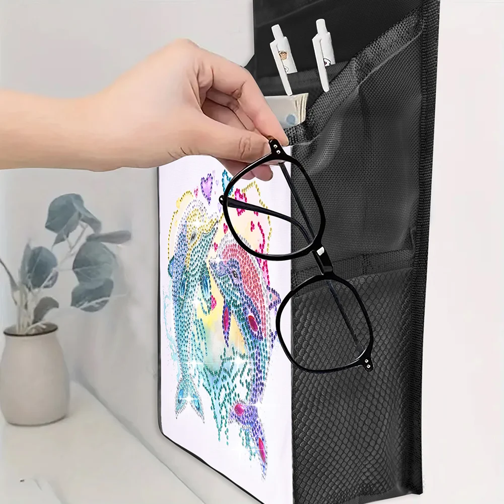 DIY Dolphin Diamond Painting Storage Bag Diamond Art Sundries Holder Bag