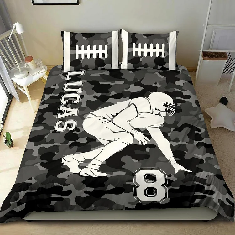 Personalized Football Duvet Cover Set | BedKid73