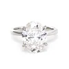 Platinum 6ct Oval Cut Lab Diamond Hidden Halo 4 Prongs Engagement Ring