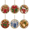 6pcs/set DIY Diamond Special Shape Pearl Art Hanging Wooden Christmas Tree Ornament Kit