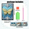  Butterfly 5D DIY Diamond Art Painting Notebook Kit 50 Pages A5 Rhinestone Art Painting Notebook Kit for Adults Beginners Holiday Birthday Gift