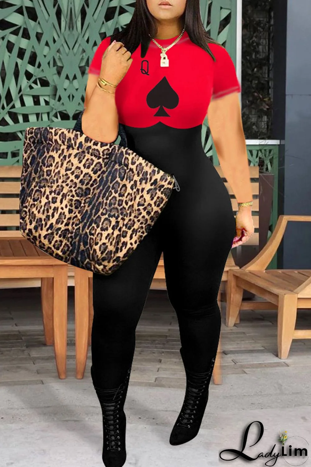 White Casual Street Print Split Joint O Neck Regular Jumpsuits