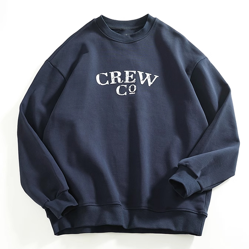 Men's Cotton Letter Print Crew Neck Sweatshirt