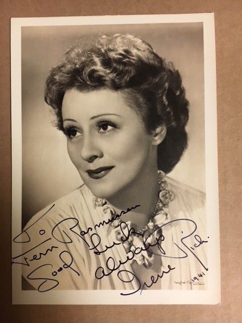 Irene Rich Vintage Signed 5x7 Lovely Photo Poster painting Auction House COA