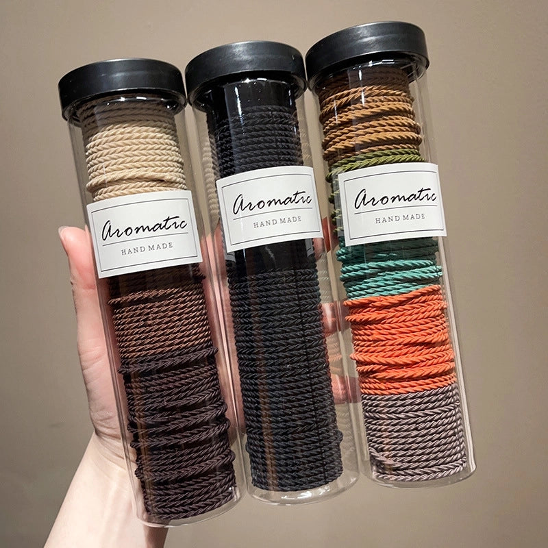 Canned Rubber Band Women’s Tie Head High Elastic Durable Hair Rope Tie Head New Rubber Band High Ponytail Hair Rope Hair Ring