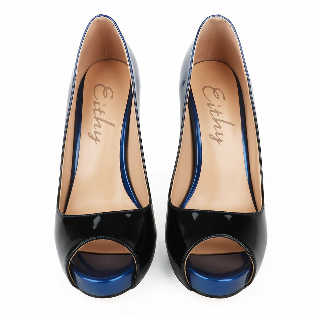 4.72'' Women's Platforms Heels Party Wedding Gradient Pumps-MERUMOTE