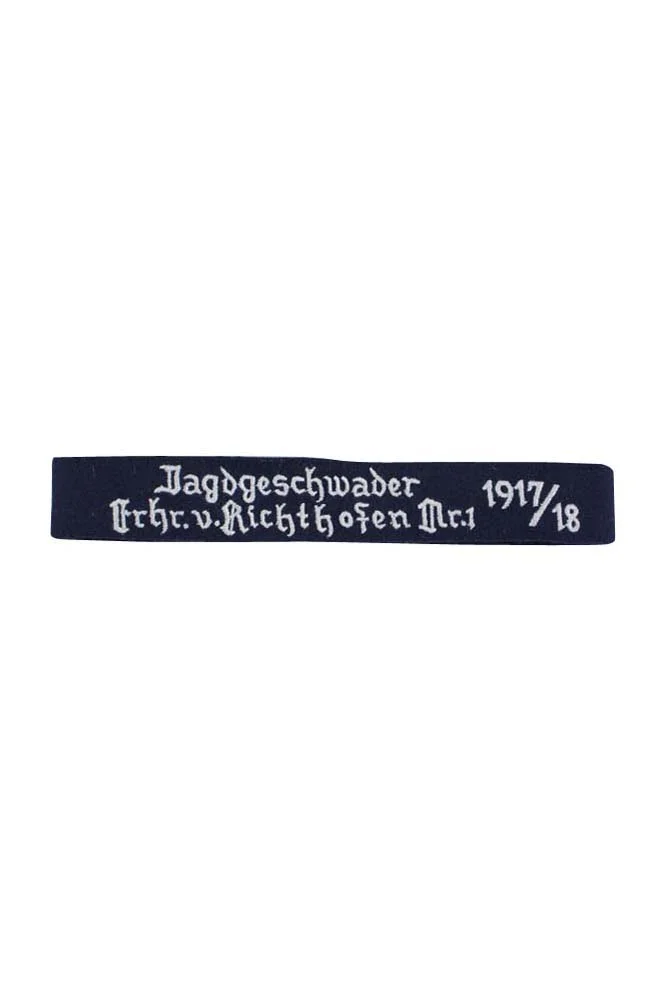   Luftwaffe Jagdgeschwader Frhr.V.Richthofen Nr.1 1917-18 EM Cuff Title German-Uniform