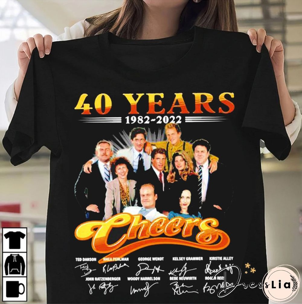 40 Years 1982-Cheers Signatures Thank You for The Memories Shirt