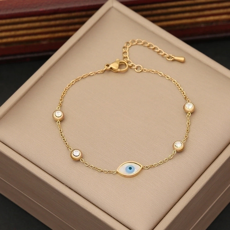 304 Stainless Steel Copper 18K Gold Plated Minimalist Commute Plating Heart Shape Butterfly Bracelets