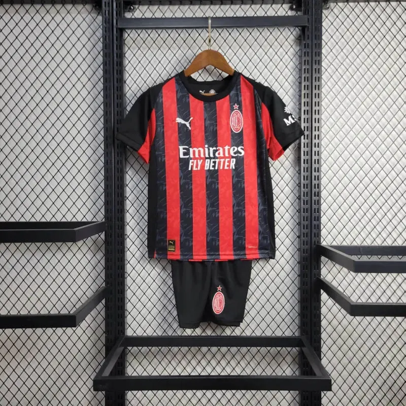 2025-2026 KIDS AC Milan Home Football Shirt 1:1 Thai Quality- Maxi Kits
