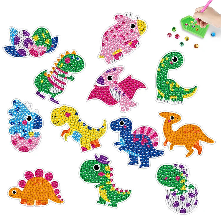DIY Child Stickers Toy Animal Cartoon Diamond Painting Kits Zodiac Gift for Kids gbfke