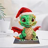 Diamond Painting Christmas Dragon Wooden Desktop Ornament