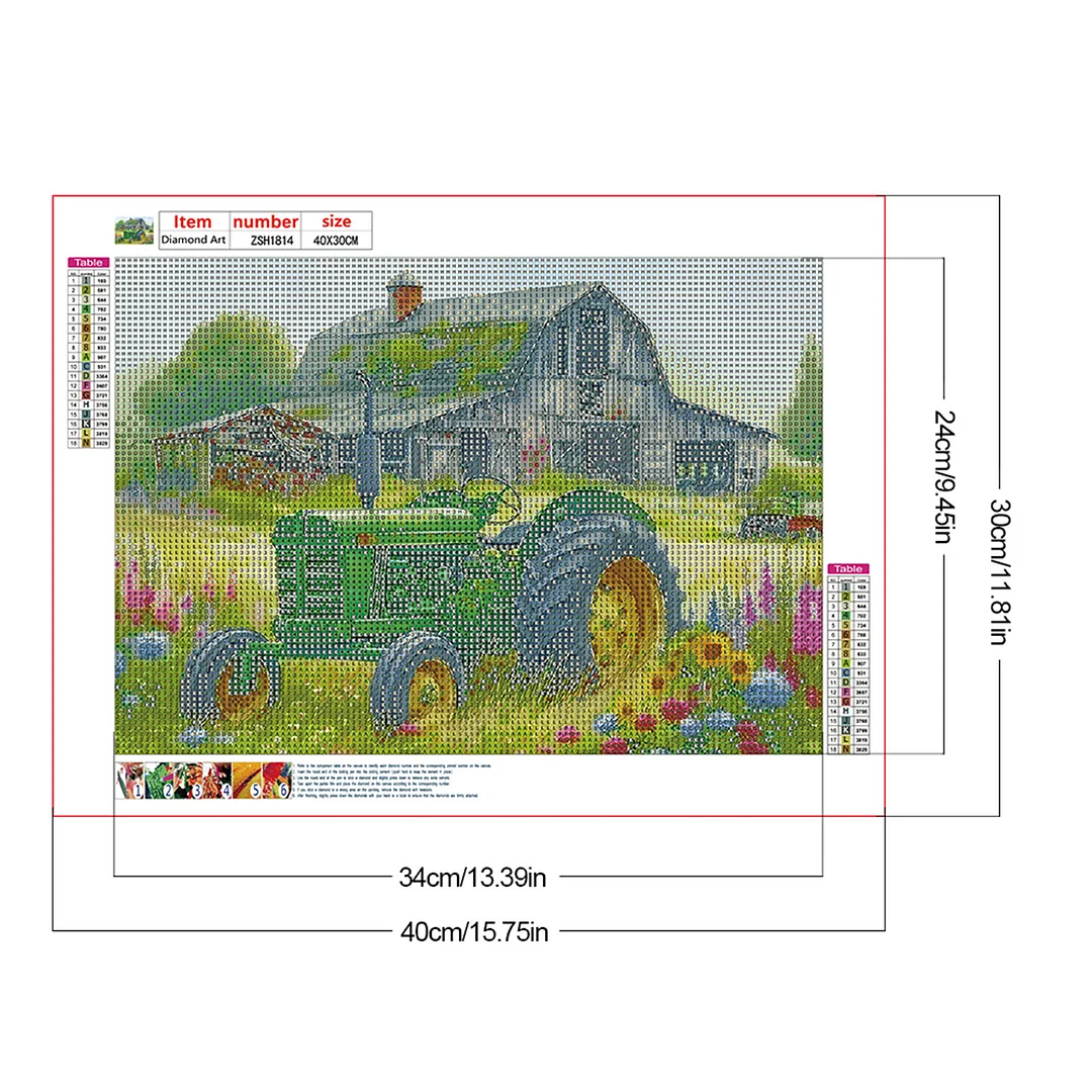 Diamond Painting - Full Round Drill - Tractor(Canvas|40*30cm)