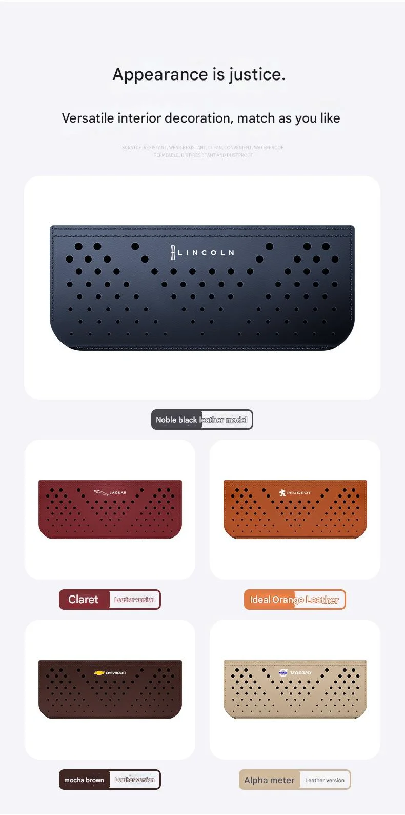 Car Leather Velcro Storage Bag(2PCS)