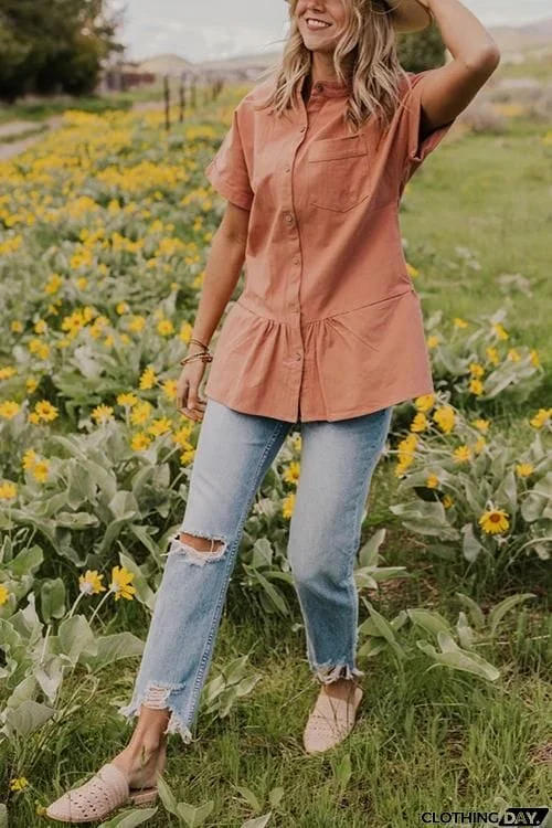 Button Short Sleeve Shirt