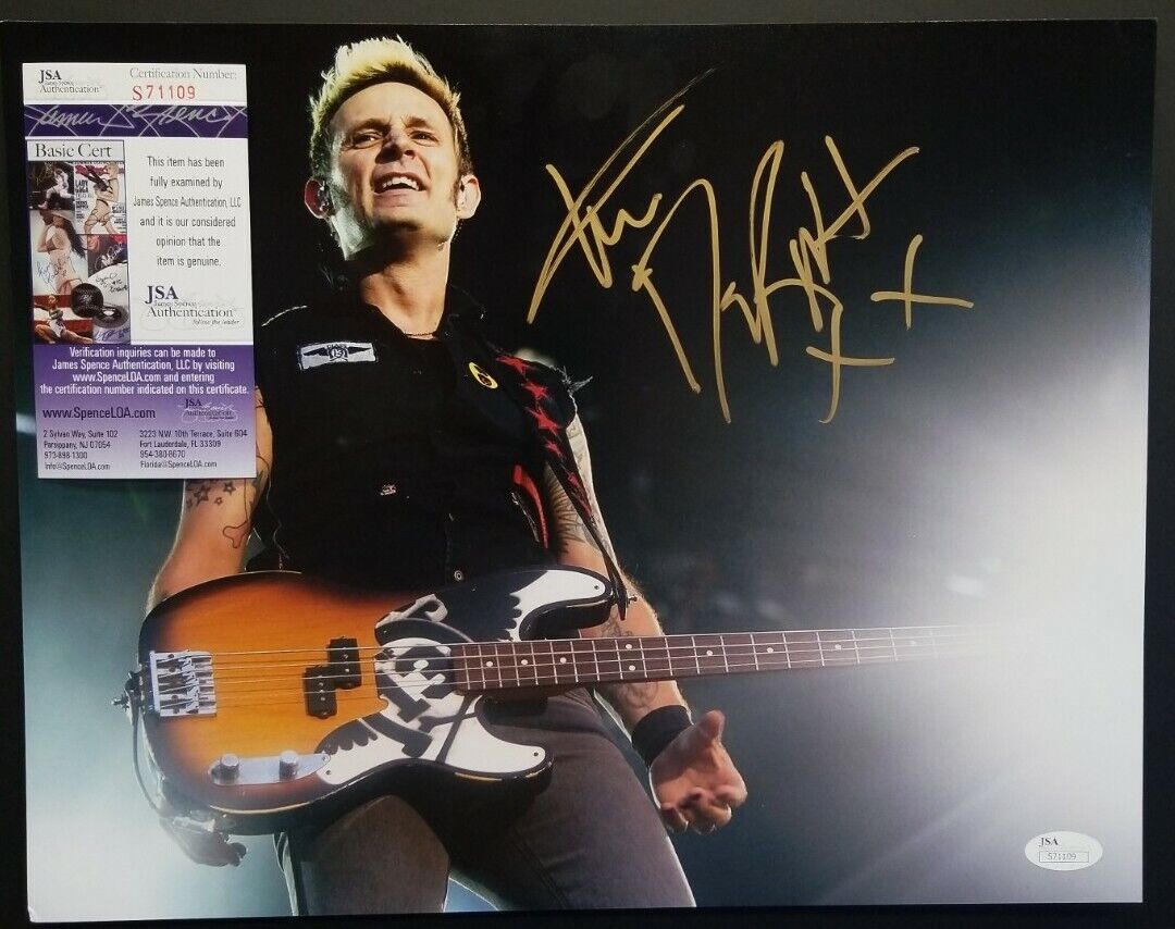 MIKE DIRNT Signed Autographed GREEN DAY 11X14 Photo Poster painting. JSA