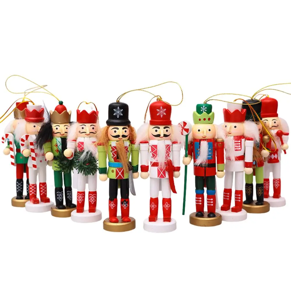 Tegooe Classic Wooden Nutcracker Soldier Miniatures - Christmas Desktop Ornaments