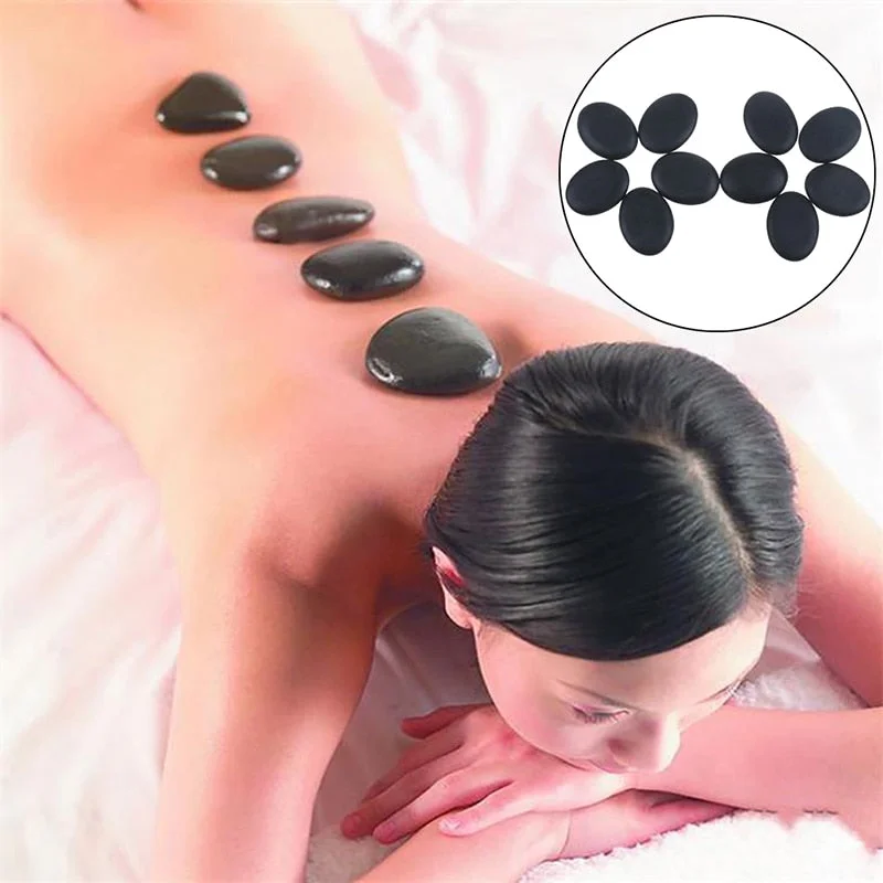 2/6/8/10Pcs Spa Rock Basalt Stone Beauty Stones Massage Lava Natural Stone Massage Stones Massage Natural Energy Massage Set