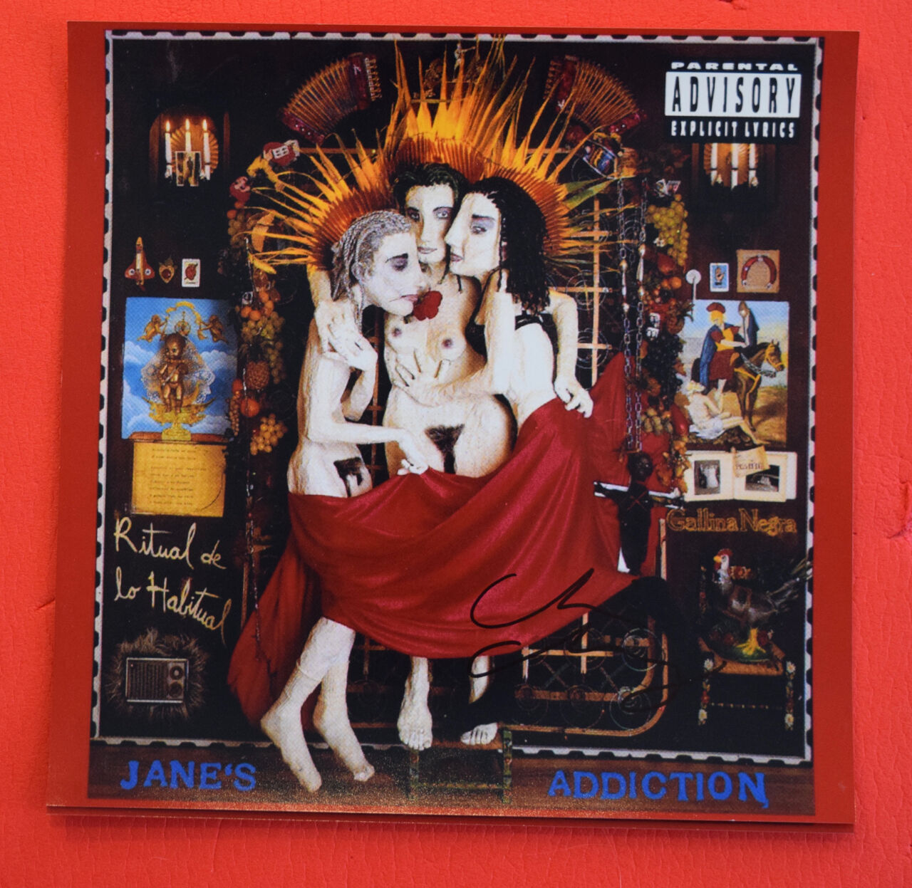 Chris Chaney Signed Janes Addiction Ritual De Lo Habitual 12x12 Album Flat Photo Poster painting