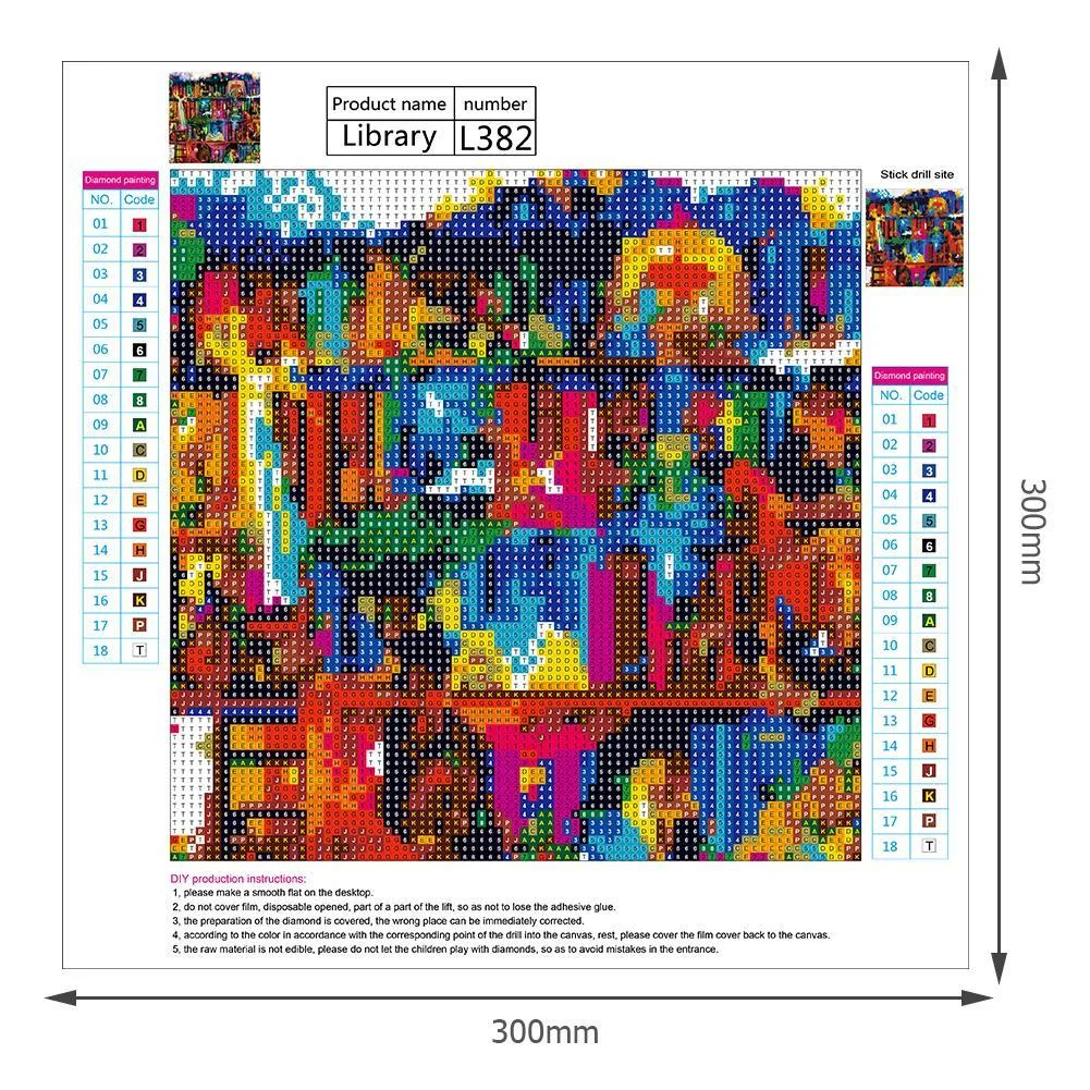 Diamond Painting - Full Round/Square Drill - Fantasy Books(30*30 - 50*50cm)