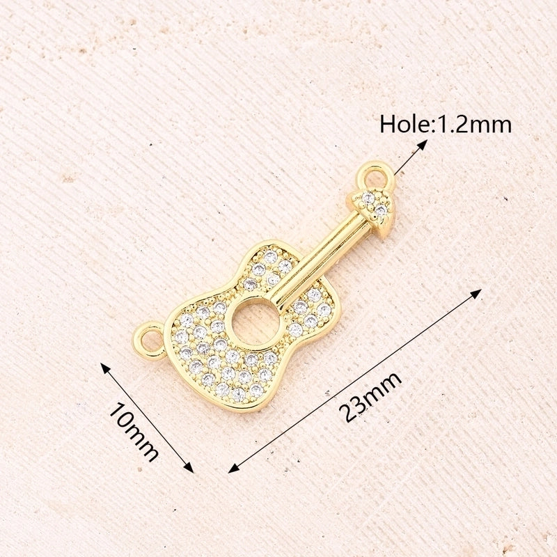 DIY Handmade Jewelry Accessories Micro Inlaid Zircon Moon XINGX Pin Guitar Connector