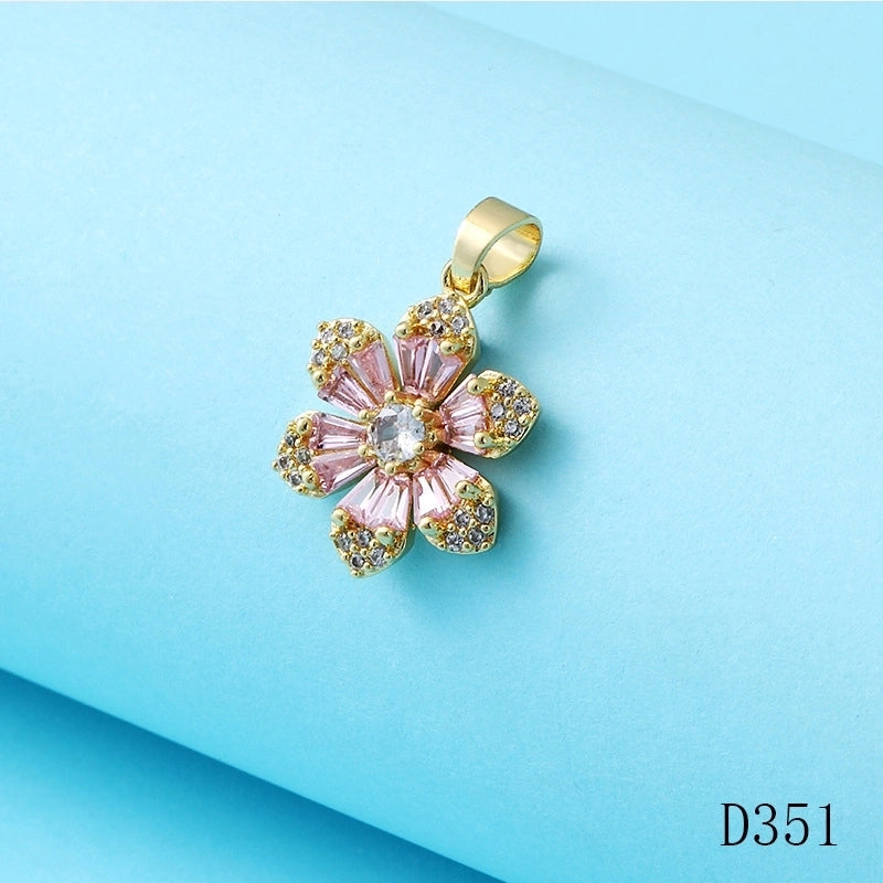 1 Piece Copper Fruit Bow Knot Pendant