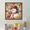 Xmas Snowman-11CT Stamped Cross Stitch 40*40cm