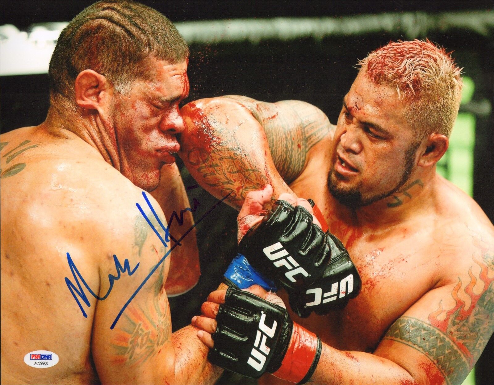 Mark Hunt Signed 11x14 Photo Poster painting PSA/DNA UFC Fight Night 33 Antonio Bigfoot Silva 1