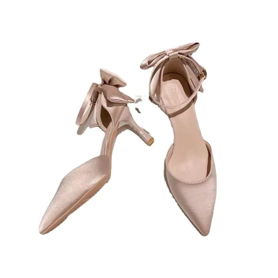 Breakj Breakj High-Heeled Women's 2023 New Summer Thin Heel Small Design Style Dress Wedding Shoes Bridesmaid Shoes