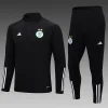 2022 Algeria Half-Pull Training Suit Black Football Shirt 1:1 Thai Quality Set