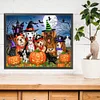 Halloween Hund - runder Bohrer Diamantmalerei - 50*40cm