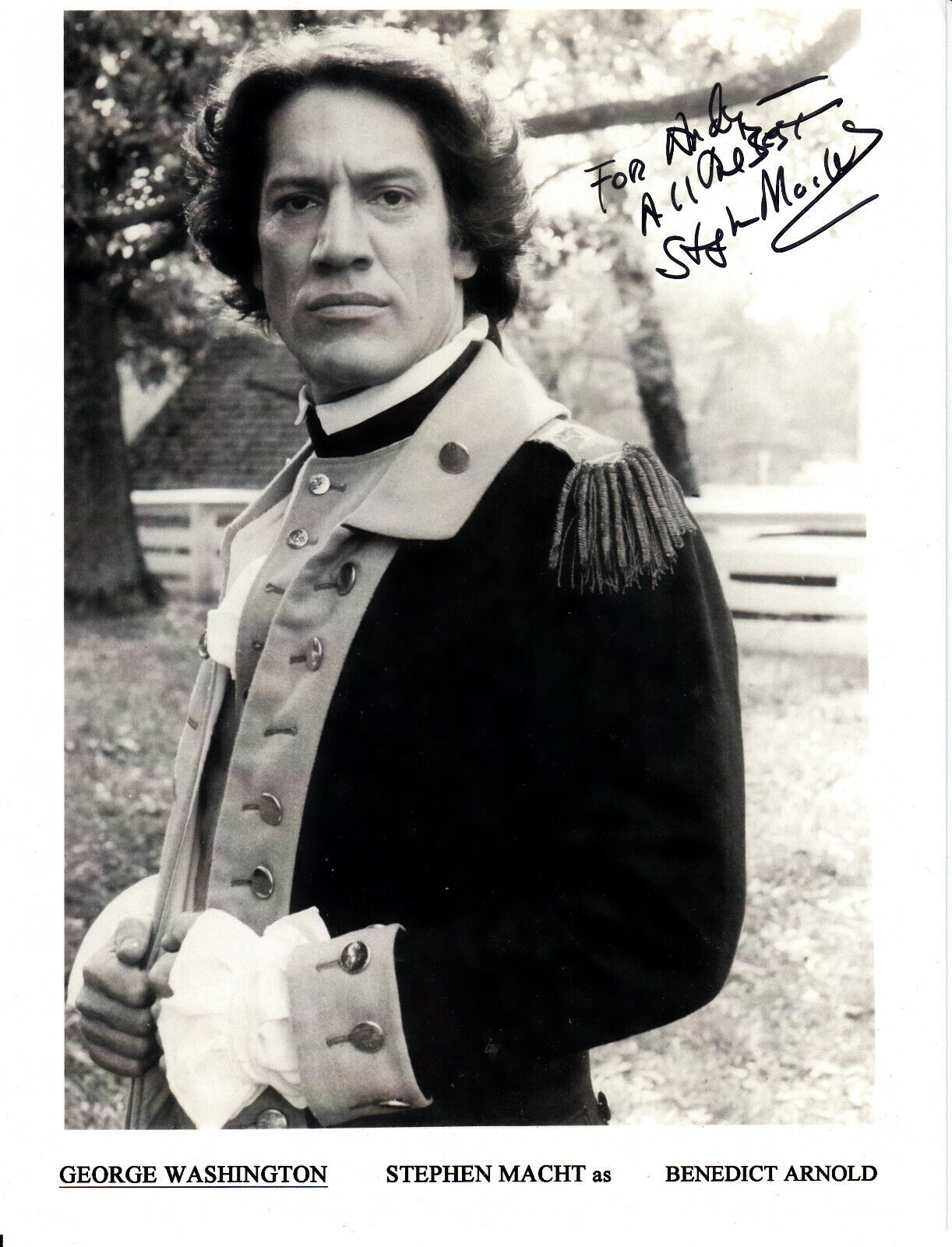 Stephen Macht as Benedict Arnold George Washington Signed Photo Poster painting