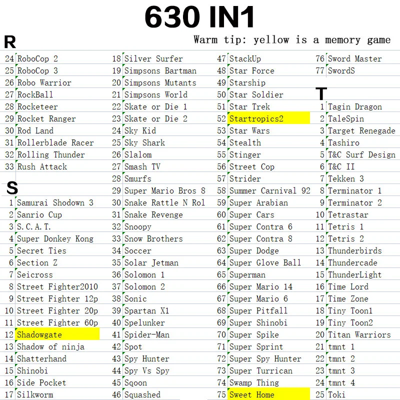 630in1 Classic Collection-Nes Mini and Famicom Mini Games+600 Classic NES Multicart Game Cartridge For 8 bit 72 pin NES console | Region Free