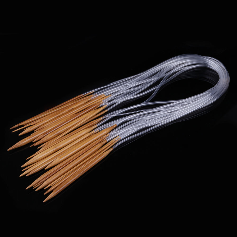 

18 Sizes 2.0mm-10.0mm 80cm Bamboo Smooth Finish Circular Knitting Needles, 501 Original