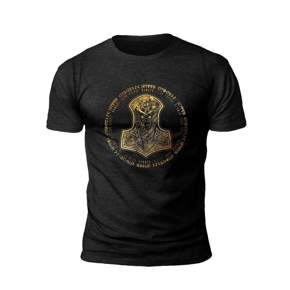 Ancient Rune Shield T-Shirt: The Norse Warrior's Embrace