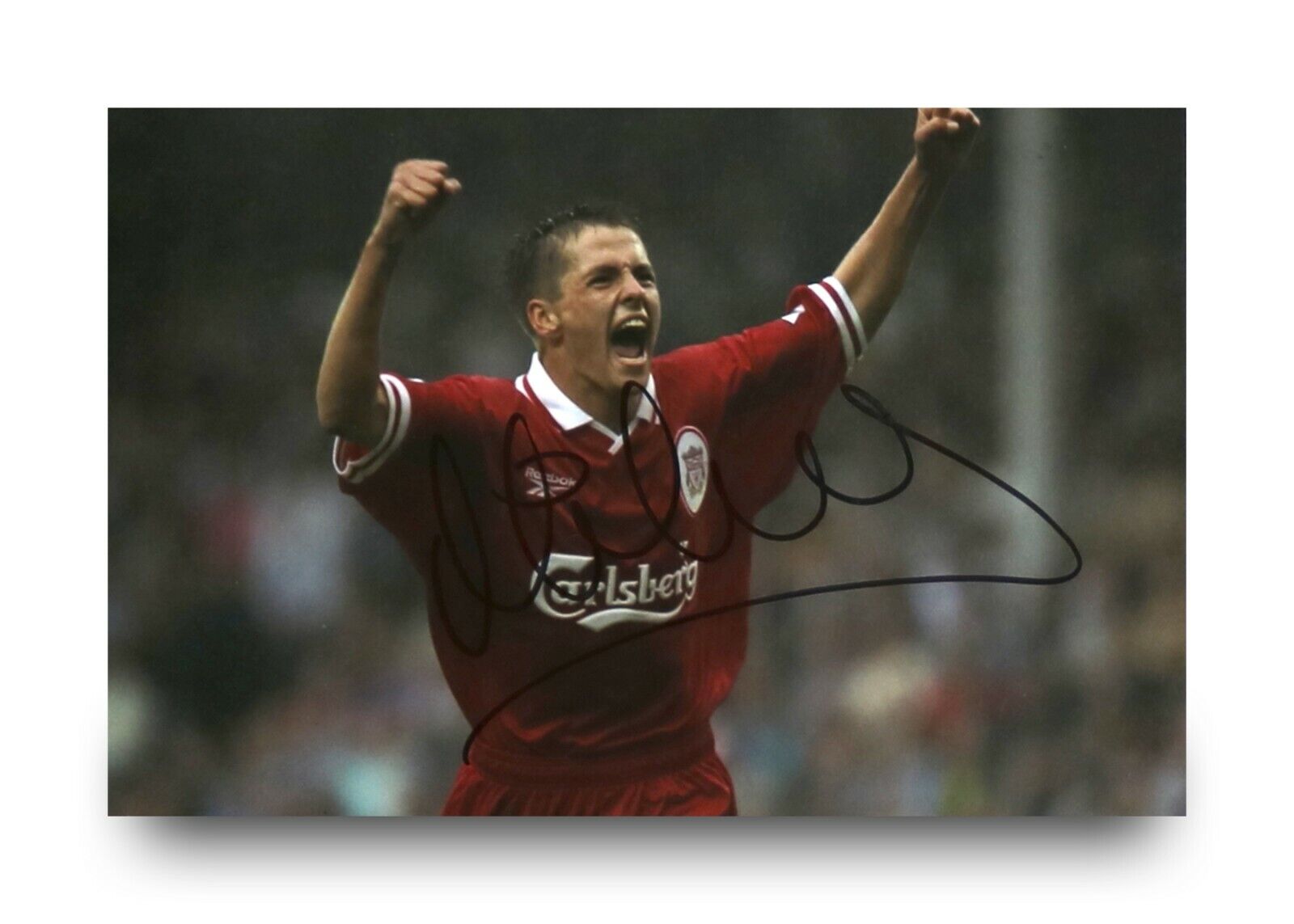 Michael Owen Signed 6x4 Photo Poster painting Liverpool England Manchester United Autograph +COA