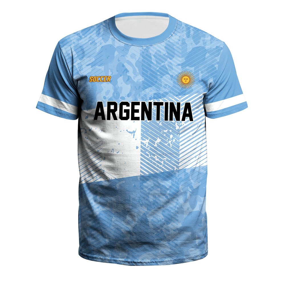 World Cup Soccer Jersey Men’s Football Team Fan Flag T-Shirt Tops 2022