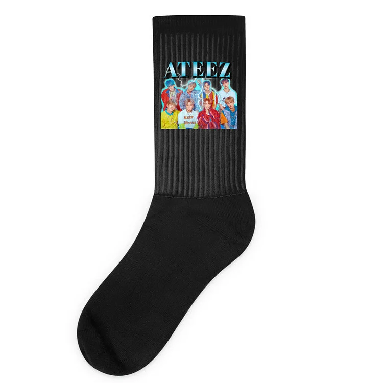 Ateez Cartoon Character Scoks officialateezshop