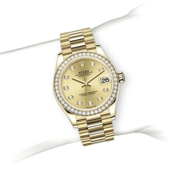 Rolex M278288RBR-0005 劳力士手腕 Datejust Datejust 31 Datejust 31 蠔式,31毫米,<br>鑽石及黃金