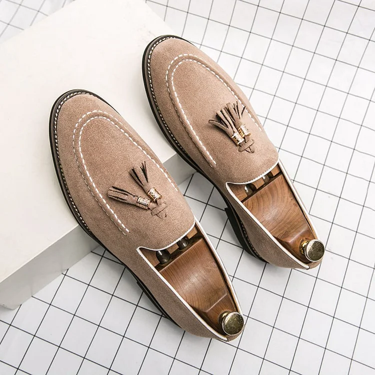 Suede Tassel Loafers Radinnoo.com